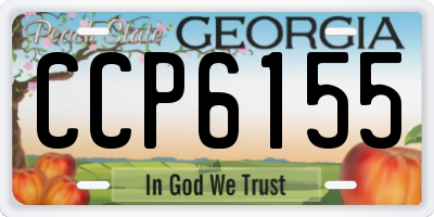 GA license plate CCP6155
