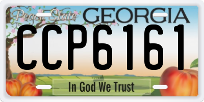 GA license plate CCP6161