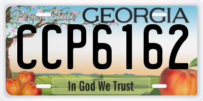 GA license plate CCP6162