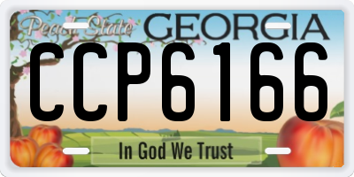 GA license plate CCP6166
