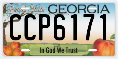 GA license plate CCP6171