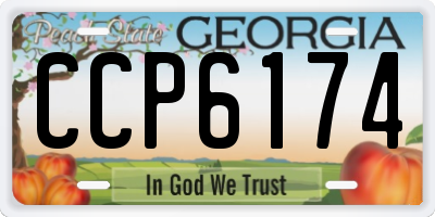 GA license plate CCP6174