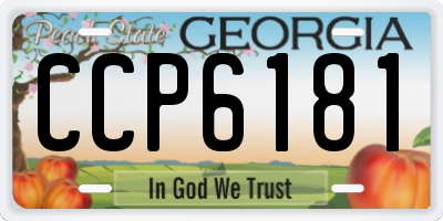 GA license plate CCP6181
