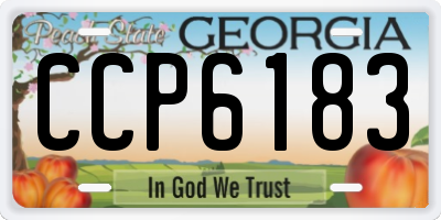 GA license plate CCP6183