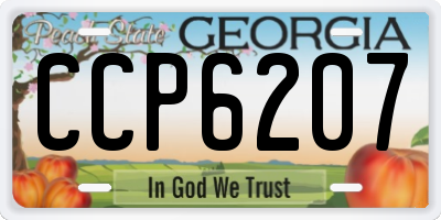 GA license plate CCP6207
