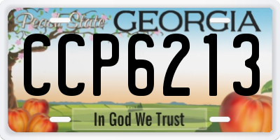 GA license plate CCP6213