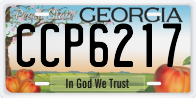 GA license plate CCP6217
