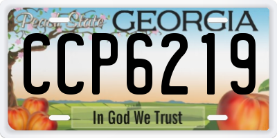 GA license plate CCP6219