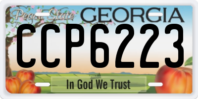 GA license plate CCP6223