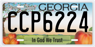 GA license plate CCP6224