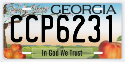 GA license plate CCP6231