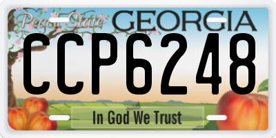 GA license plate CCP6248