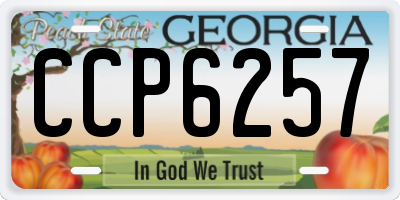 GA license plate CCP6257