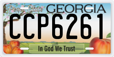 GA license plate CCP6261