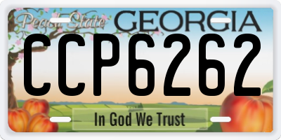 GA license plate CCP6262