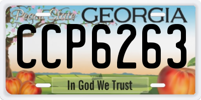 GA license plate CCP6263