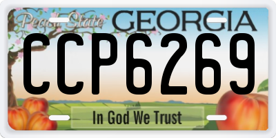 GA license plate CCP6269