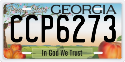 GA license plate CCP6273
