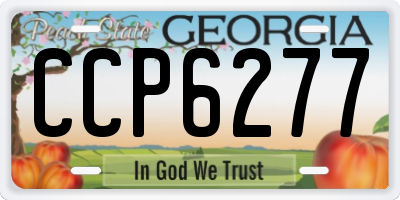 GA license plate CCP6277