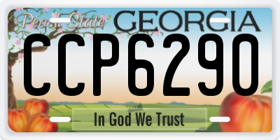 GA license plate CCP6290