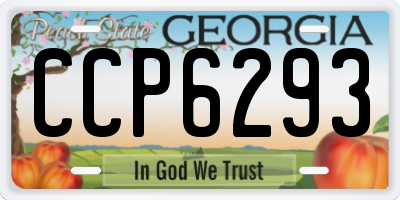 GA license plate CCP6293