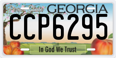 GA license plate CCP6295