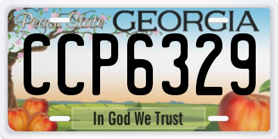 GA license plate CCP6329