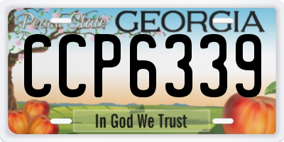GA license plate CCP6339