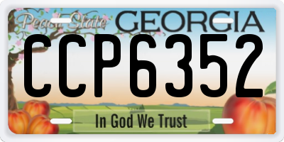 GA license plate CCP6352