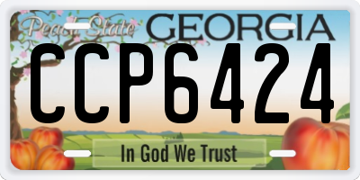 GA license plate CCP6424