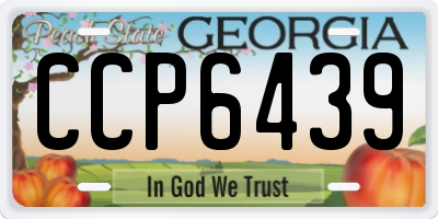 GA license plate CCP6439