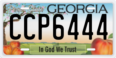 GA license plate CCP6444