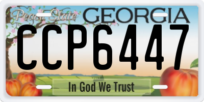 GA license plate CCP6447