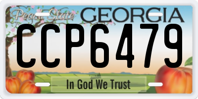 GA license plate CCP6479