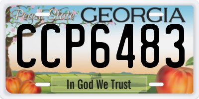 GA license plate CCP6483