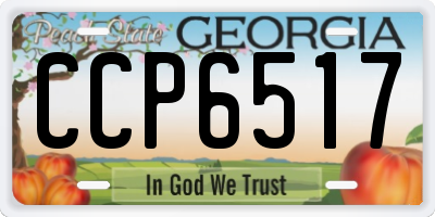 GA license plate CCP6517