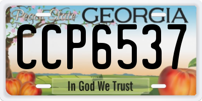 GA license plate CCP6537