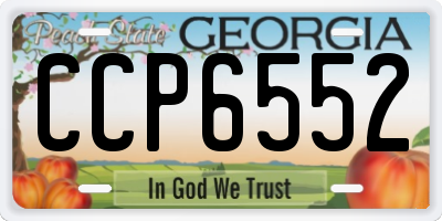 GA license plate CCP6552