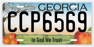 GA license plate CCP6569