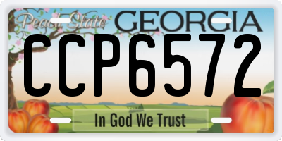 GA license plate CCP6572