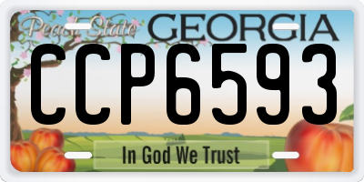 GA license plate CCP6593