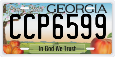 GA license plate CCP6599