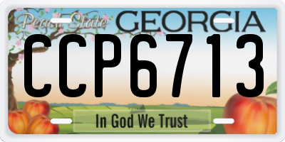 GA license plate CCP6713