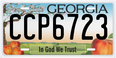 GA license plate CCP6723