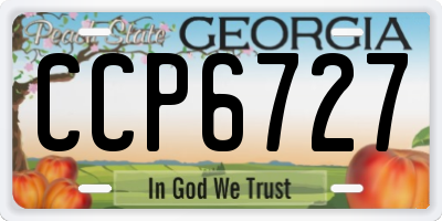 GA license plate CCP6727