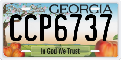 GA license plate CCP6737