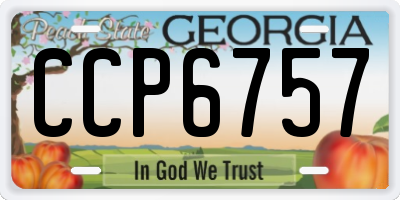 GA license plate CCP6757