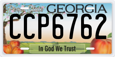 GA license plate CCP6762
