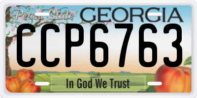 GA license plate CCP6763