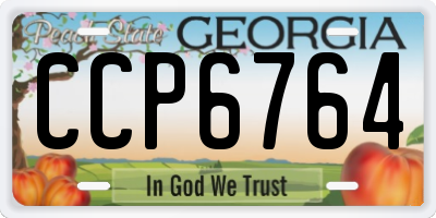 GA license plate CCP6764